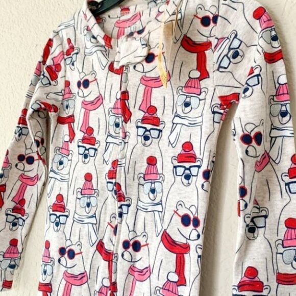 Gap Polar Bear Footie Sleeper, NWT! Size 4T - Picture 2 of 4